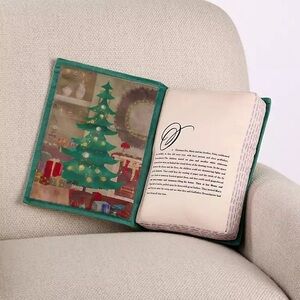 Kirklands Green and Cream Holiday Pillow Decor